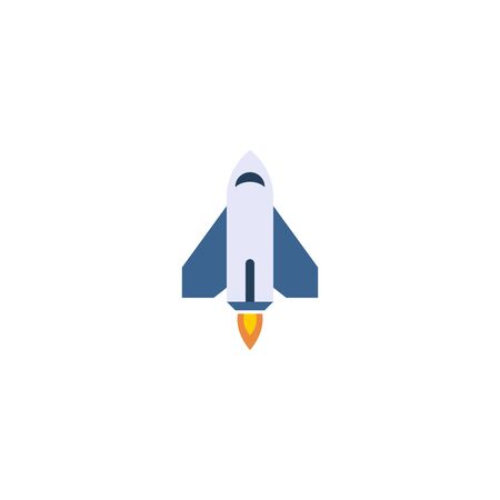 flat creative icon. flat illustration. From Space Exploration icons collection. Isolated flat sign on white backgroundのイラスト素材
