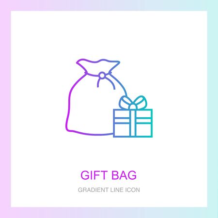 gift bag creative icon. From New Year icons collection. Isolated gift bag signのイラスト素材
