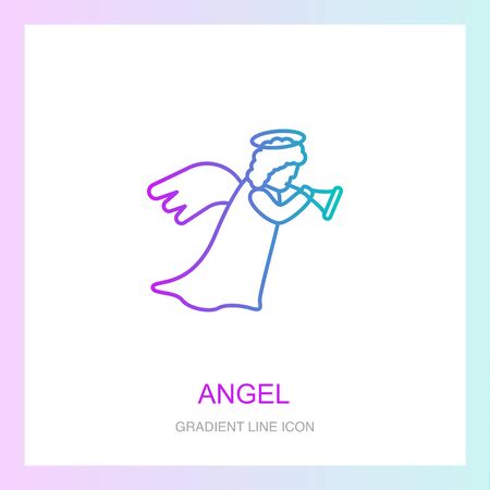 angel creative icon. From New Year icons collection. Isolated angel signのイラスト素材