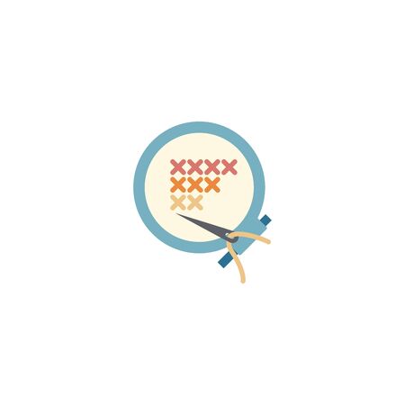embroidery creative icon. From Handmade icons collection. Isolated embroidery sign on white backgroundのイラスト素材