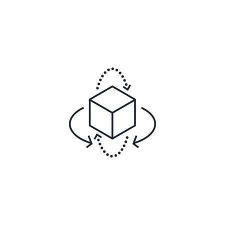Virtual tour creative icon. From Augmented Reality icons collection. Isolated Virtual tour sign on white backgroundのイラスト素材