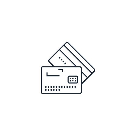 bank card creative icon. From Business icons collection. Isolated bank card sign on white backgroundのイラスト素材