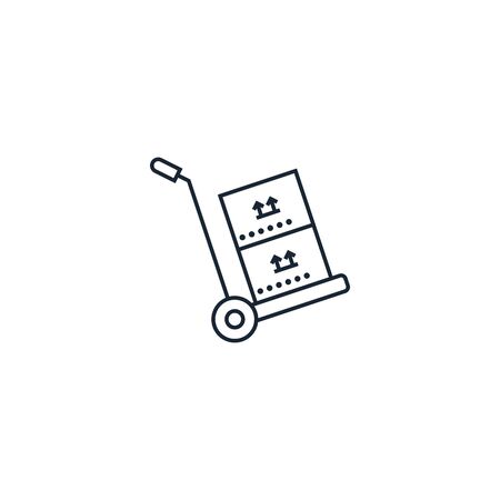 hand trolley creative icon. From Delivery icons collection. Isolated hand trolley sign on white backgroundのイラスト素材
