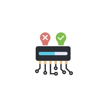 AI Decision creative icon. From Artificial Intelligence icons collection. Isolated AI Decision sign on white backgroundのイラスト素材