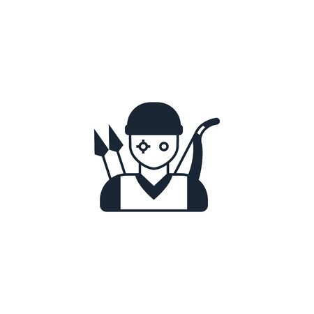 archer creative icon. From Gaming icons collection. Isolated archer sign on white backgroundのイラスト素材
