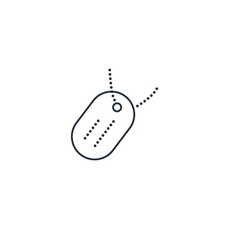 identification tag creative icon. From War icons collection. Isolated identification tag sign on white backgroundのイラスト素材