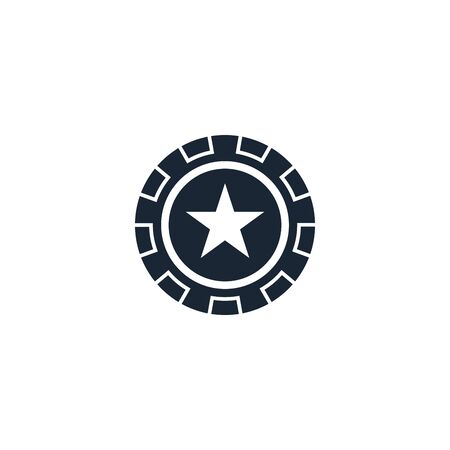 casino Chip creative icon. From Casino icons collection. Isolated casino Chip sign on white backgroundのイラスト素材