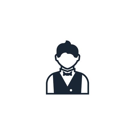 Croupier creative icon. From Casino icons collection. Isolated Croupier sign on white backgroundのイラスト素材