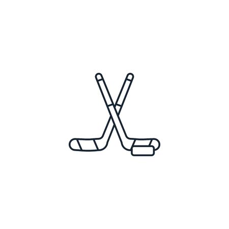 Hockey creative icon. From Sport icons collection. Isolated Hockey sign on white backgroundのイラスト素材
