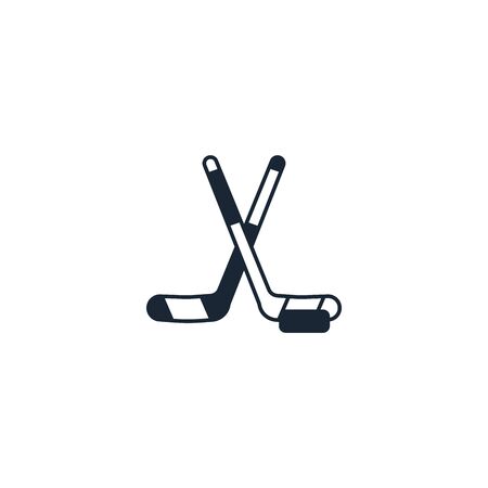 Hockey creative icon. From Sport icons collection. Isolated Hockey sign on white backgroundのイラスト素材