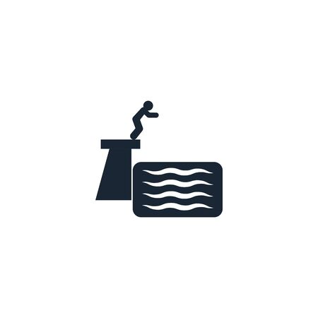 Diving creative icon. From Sport icons collection. Isolated Diving sign on white backgroundのイラスト素材