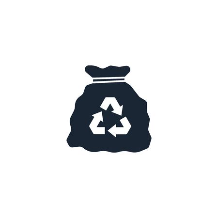 garbage bag creative icon. From Recycling icons collection. Isolated garbage bag sign on white backgroundのイラスト素材