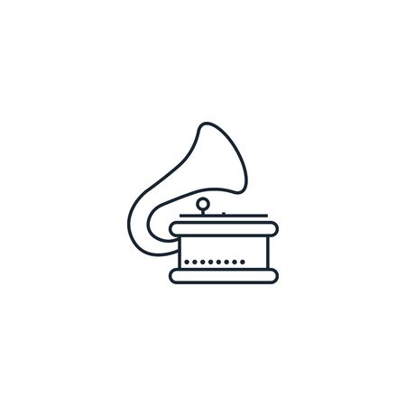 gramophone creative icon. From Music icons collection. Isolated gramophone sign on white backgroundのイラスト素材