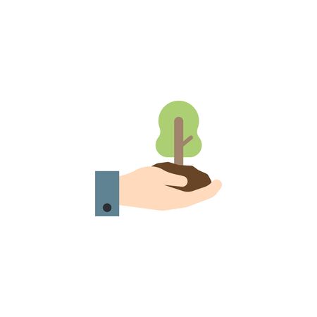 Afforestation creative icon. From Ecology icons collection. Isolated Afforestation sign on white backgroundのイラスト素材