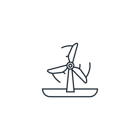 Wind turbine creative icon. From Ecology icons collection. Isolated Wind turbine sign on white backgroundのイラスト素材