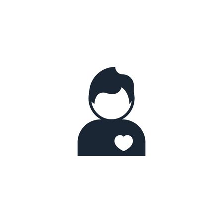 boyfriend creative icon. From Valentines Day icons collection. Isolated boyfriend sign on white backgroundのイラスト素材