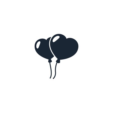balloons creative icon. From Valentines Day icons collection. Isolated balloons sign on white backgroundのイラスト素材