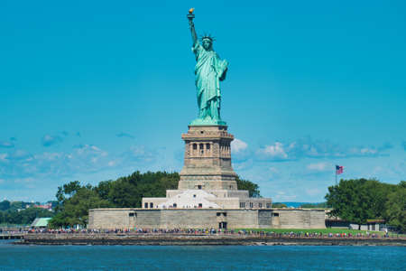 Statue of Liberty at a sunny summer day
