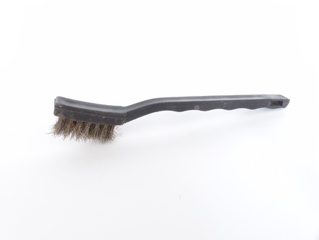 Black used a wire brush on a white background 
の写真素材