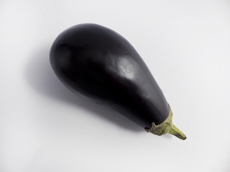 Individual eggplant exempted white background の写真素材