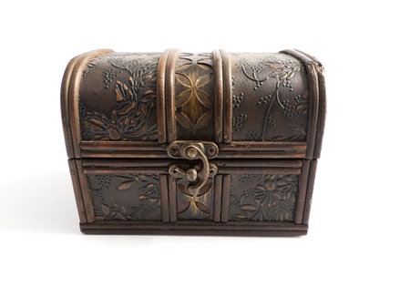 Wooden box as a Cut の写真素材