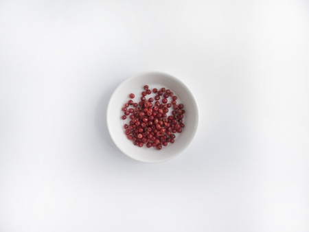 Red pepper in a bowl Cut の写真素材