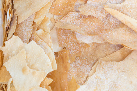 Lots of pastry in a vessel to storage.の写真素材