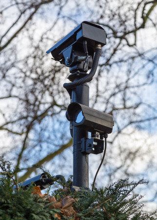 Camera surveillance for security on a plot of land.