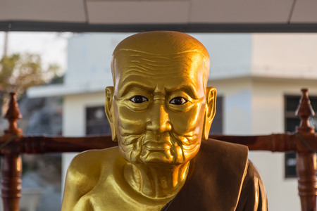 Monk Khao Takiab Temple in Hua Hin Thailandの写真素材