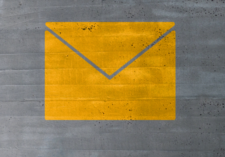 message icon concept on cement texture background.