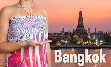 Bangkok concept is presented by female.の写真素材