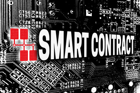 Smart contract with circuit board concept.の写真素材