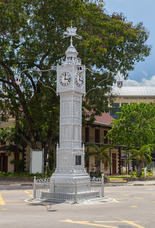 Clocktower in Victoria Mahe Seychelles.のeditorial素材
