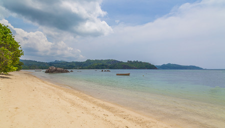 Anse Boileau Sandy beach on Mahe Seychelles.の写真素材