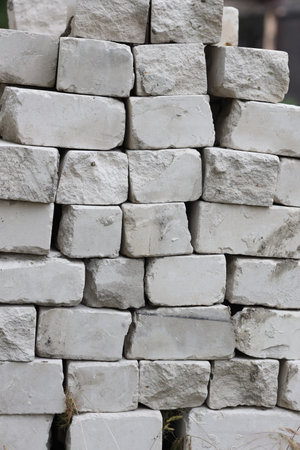 White grunge brick wall background