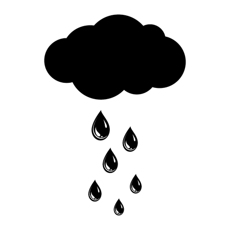 Cloud and rain drops icon Vector Illustrationのイラスト素材