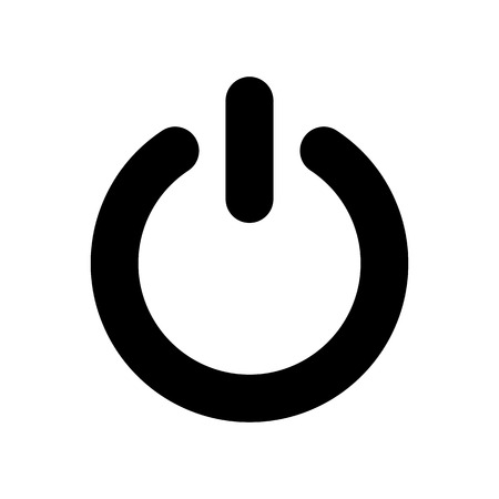 Power icon. On and off switch or start button. Vector Illustration
