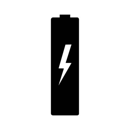 AA battey icon. Double A or mignon battery with electricity sign. Vector Illustrationのイラスト素材