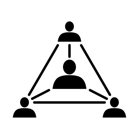 Social network icon. Connected people. Vector Illustrationのイラスト素材