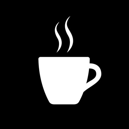 Espresso icon. Strong coffee in espresso cup and smoke. Vector Illustrationのイラスト素材