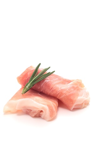Speck Ham isolated on white backgroundの写真素材