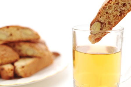 Cantuccini alla mandorla, italian cookiesの写真素材