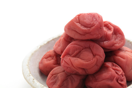 Japanese pickled plum and umeboshiの写真素材