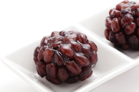 Japanese confectionery, Kanoko on white background