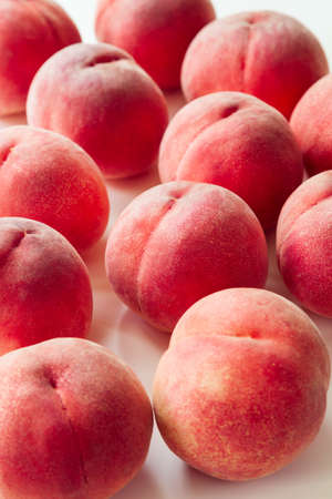 Group of ripe Japanese peachesの写真素材