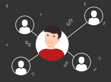 Referral net scheme vector dsrk backgroundのイラスト素材