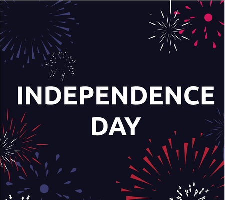 Vector firework 4th of july, american independence day