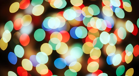 Abstract circular bokeh background of Christmaslight, New Year holidays backgroundの素材