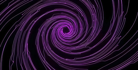 Abstract background with circles and lines. Different shades and thickness. Abstract pattern.の素材