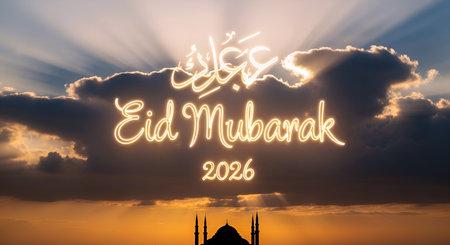 Eid al-Adha Mubarak 2026, Eid al-Fitr Mubarak 2026, Eid al-Fitr 2026, Eid al-Adha 2026.の素材